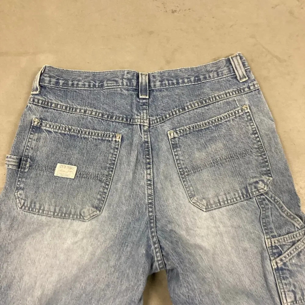 vintage baggy old navy cargo painter carpenter jeans 34x34